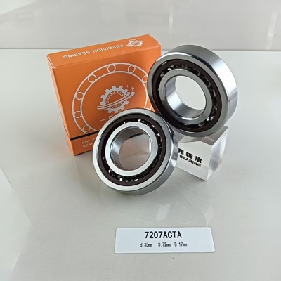 Single Row 35*72*17mm Angular Contact Ball Bearing 7207AC with 25° Contact Angle