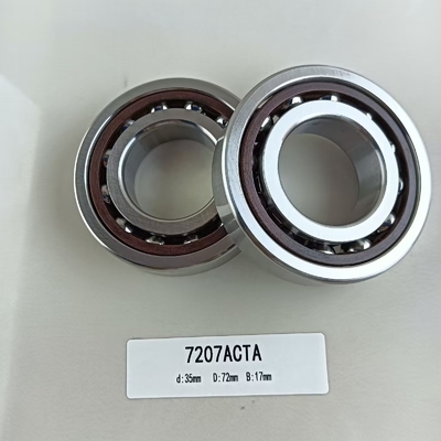 Single Row 35*72*17mm Angular Contact Ball Bearing 7207AC with 25° Contact Angle