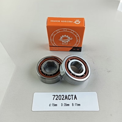 15*35*11mm GCr15 Single Row Angular Contact Ball Bearing 7202AC for Your Requirements