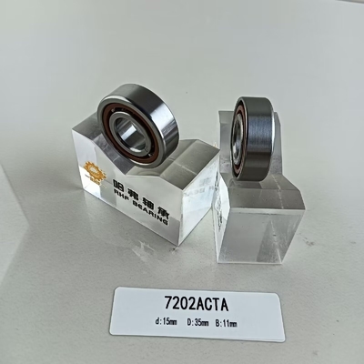 15*35*11mm GCr15 Single Row Angular Contact Ball Bearing 7202AC for Your Requirements