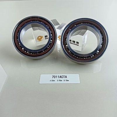 7011AC Angular Contact Ball Bearing with Standard Precision P0 P2 P4 P5 P6 55*90*18mm