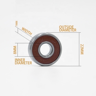Miniature Bearing 608DDUCM 8*22*7mm Chrome Steel Deep Groove Ball Bearing 608-2RS