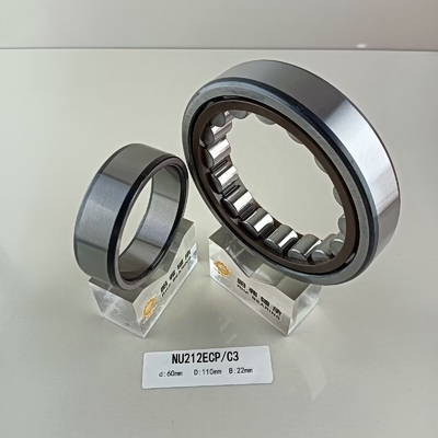 Long Life NU/NJ/NF212ECP Cylindrical Roller Bearing 60*110*22mm with Tough Steel Cage
