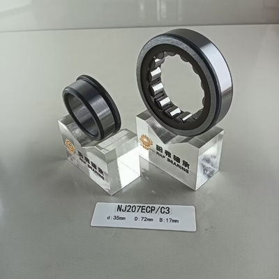 35*72*17mm NU/NJ/NF207ECP Grease or Oil Lubricated Cylindrical Roller Bearing