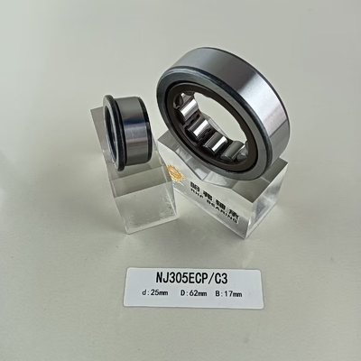 Lubricate Grease or Oil Lubricated NU/NJ/NF305ECP Cylindrical Roller Bearing 25*62*17mm