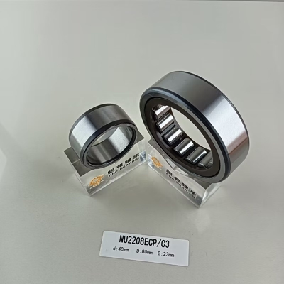 Chrome Steel Gcr15 NU/NJ/NF2208ECP Cylindrical Roller Bearing 40*80*23mm for Industrial