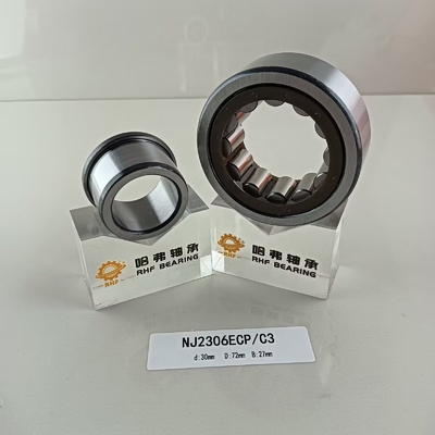 Structure cylindrical Chrome Steel Gcr15 NU/NJ/NF2306ECP Roller Bearing 30*72*37mm