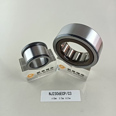 Structure cylindrical Chrome Steel Gcr15 NU/NJ/NF2306ECP Roller Bearing 30*72*37mm