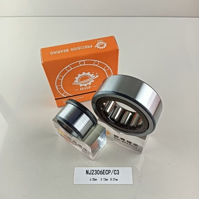 Structure cylindrical Chrome Steel Gcr15 NU/NJ/NF2306ECP Roller Bearing 30*72*37mm