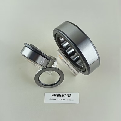 Single Row NUP308ECP Cylindrical Roller Bearing 40*90*23mm for Grease or Oil Lubricated