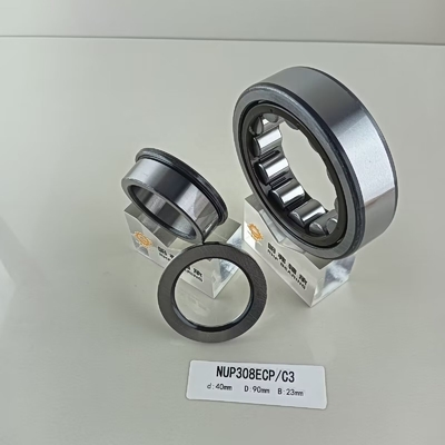Single Row NUP308ECP Cylindrical Roller Bearing 40*90*23mm for Grease or Oil Lubricated